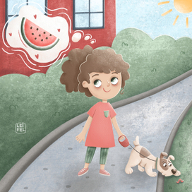 Девочка с собакой