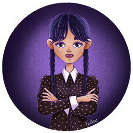 Фанарт по сериалу "Уэнсдей"