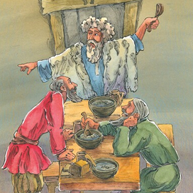 the fairy tale "The Merchant Ason and the prophetic boy"