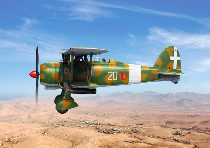 Fiat CR.42 AS (box art for ICM)