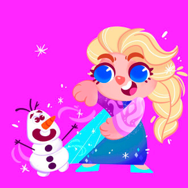 Эльза и Олоф "Холодное сердце" дисней 