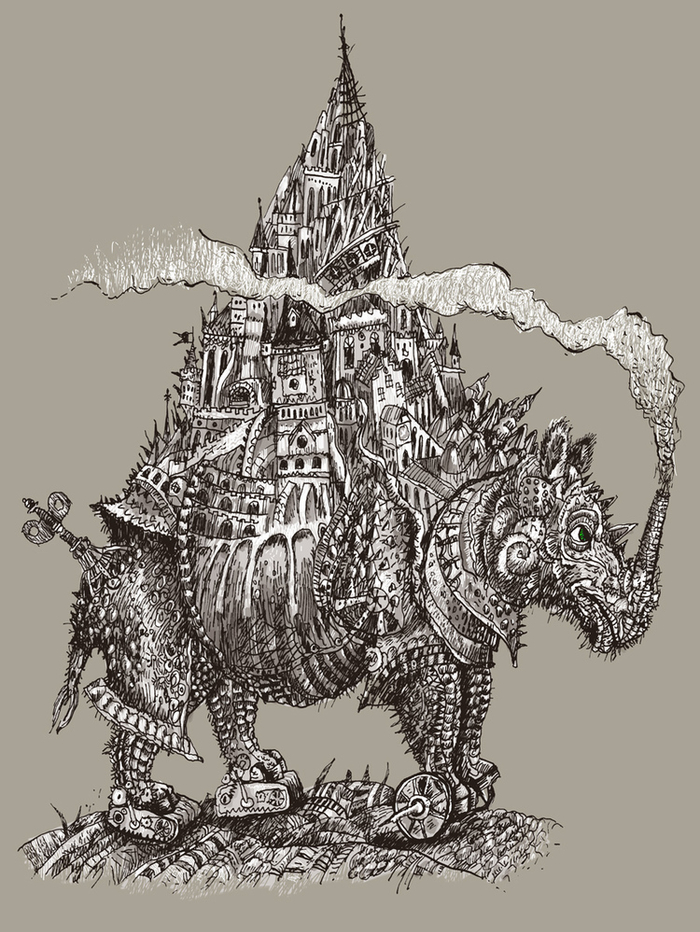 Урбанизированный носорог Альбрехта Дюрера