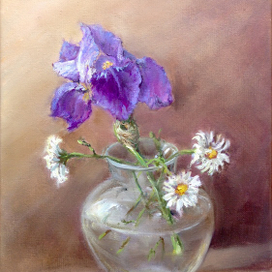 Ромашки и ирис