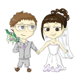 Персонажи для свадебного приглашения