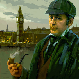 Иллюстрация к книге "Шерлок Холмс" 