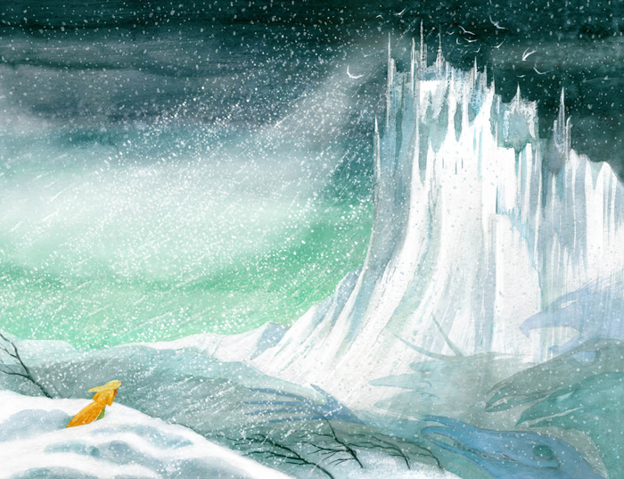 Иллюстрация к сказке Х. К. Андерсена "Снежная королева"