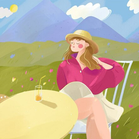 Открытка для подруги. Лучшее время)