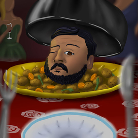 Жирный на блюде