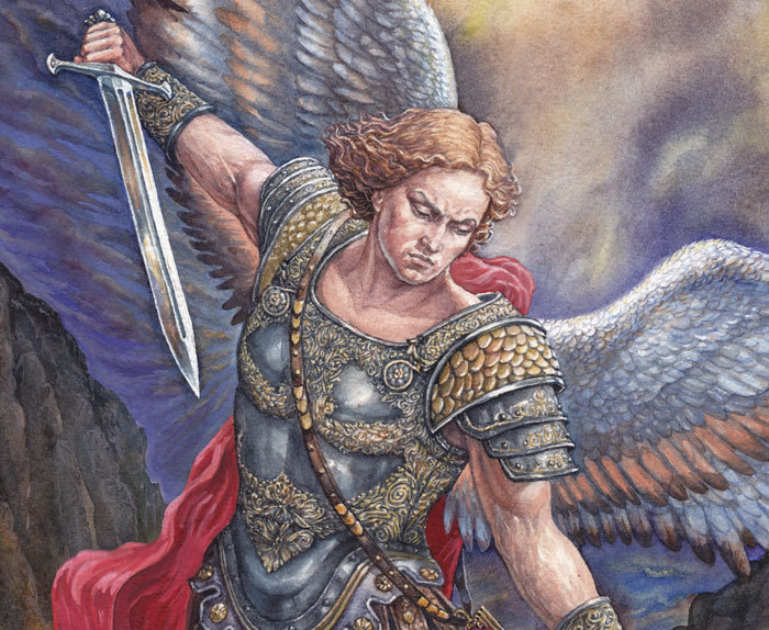 Фрагмент иллюстрации. Архангел Михаил
