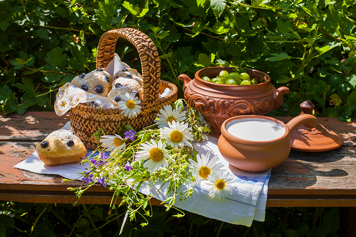 Пышечки и крыжовник