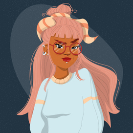 Девушка с розовыми волосами