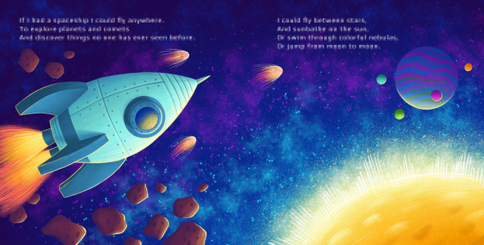 Иллюстрация для книги "If I had a spaceship"
