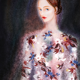 fashion иллюстрация для Erdem London AW 16