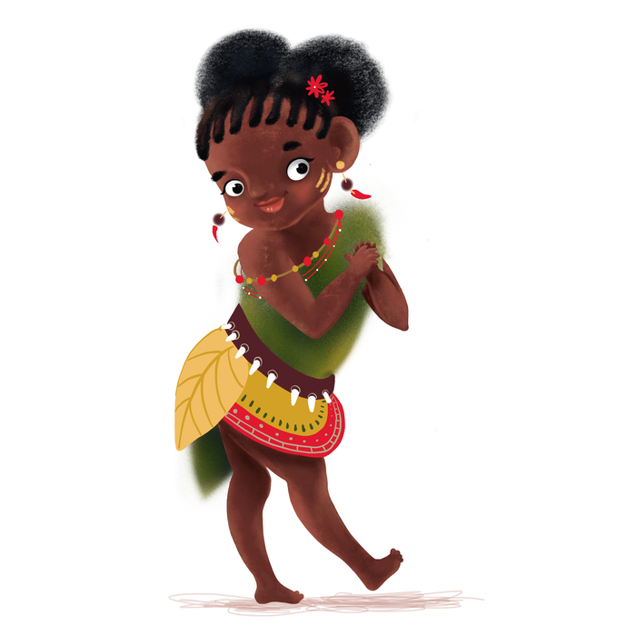 Девочка из племени (разработка персонажа)