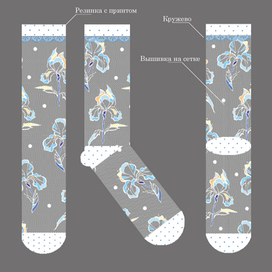 Носочки с кружевом