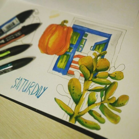 Перчик. Скетч. Маркеры