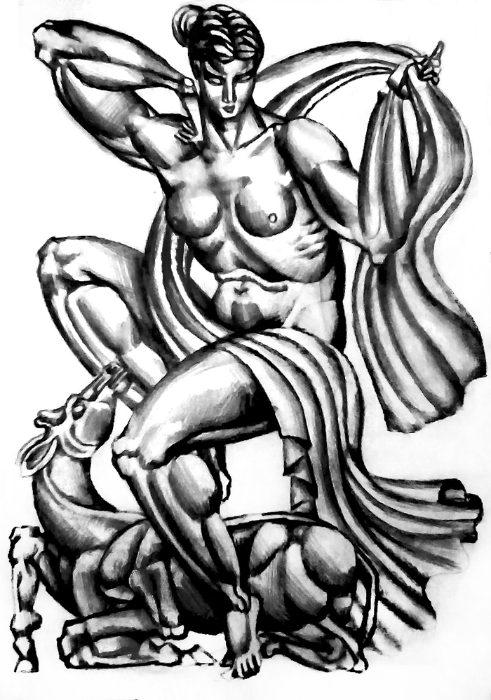 35. "Весна", бумага, карандаш. 2017 г. 