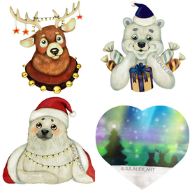 Звери севера: новогоднее настроение