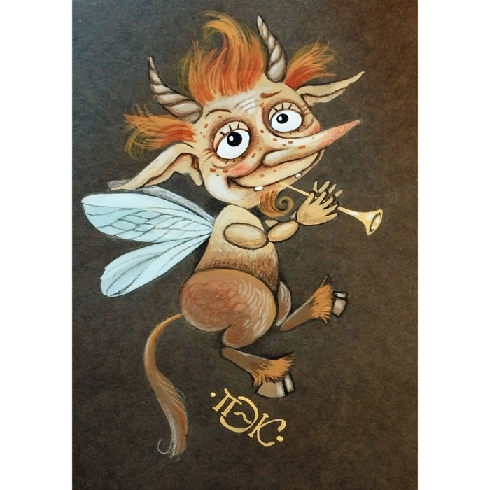 Эскиз планшетной куклы Пэк " Сон в летнюю ночь"