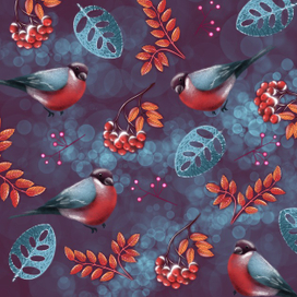 Снегири согревают друг друга