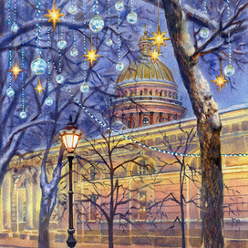 Под фонарем. Конногвардейский бульвар