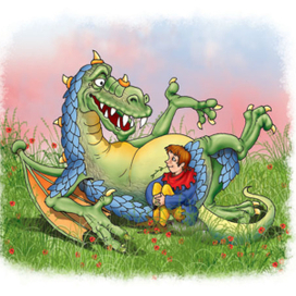 иллюстрация "дракон-лежебока"
