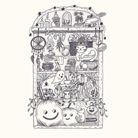 Склад в фантазийном магазине магии