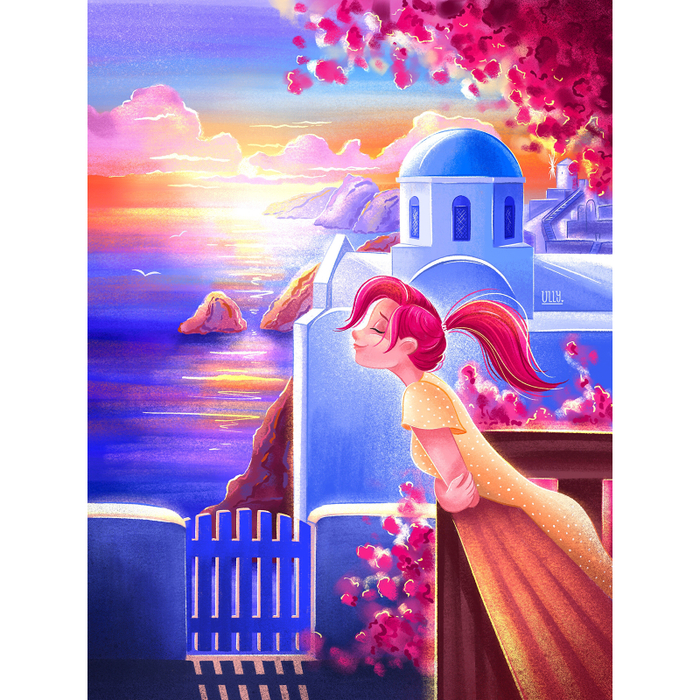 Закат на Санторини