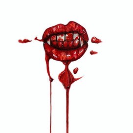 Blood lips