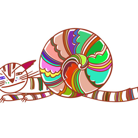 Кот-улитка.