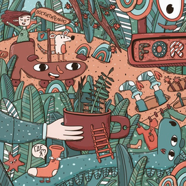 Волшебный лес. Дудлик.