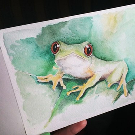 Работа акварелью