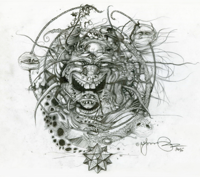 . Sketch illustration to Nikolai Gogol novel . 2016.