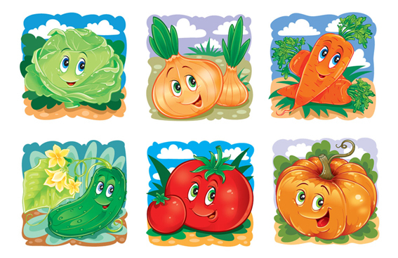 Весёлые овощи
