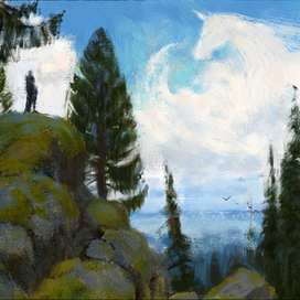 Облака - белогривые лошадки.