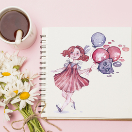 акварельные девочки