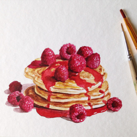 Блинчики с малиной