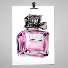 Perfume bottle art print