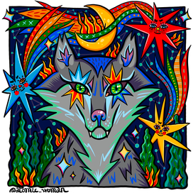 «Волк» — принт для футболки PROFMAX