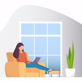 Девушка с ноутбуком