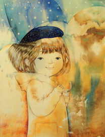 Синий зонтик