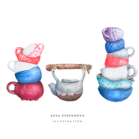 Иллюстрация для чайного блога