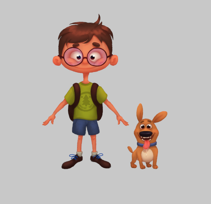 Мальчик с пёсиком