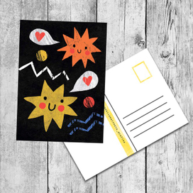 Открытки с иллюстрациями "Звёздочки"