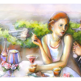 Париж.Пара.Кафе.