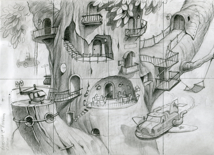 Дерево/набросок/