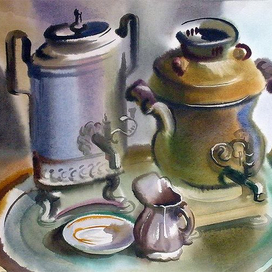 ,,Натюрморт с самоварами,,