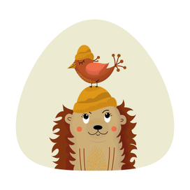 Милый Ёжик с другом