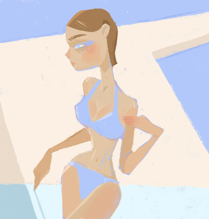 Дама в купальнике