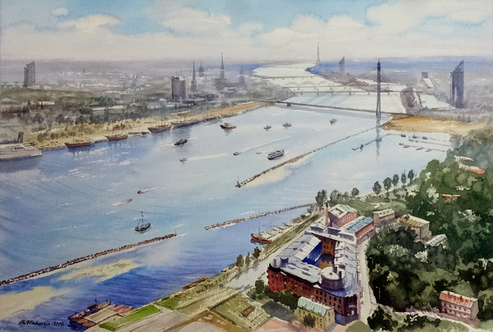 ,,С высоты птичьего полета.Панорама Риги,,